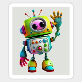 Cute Friendly Robot for Kids and Adults Magnet